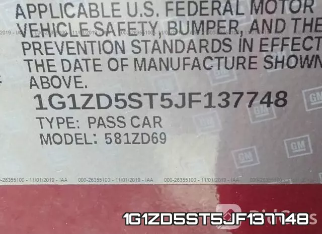 1G1ZD5ST5JF137748 фото 10