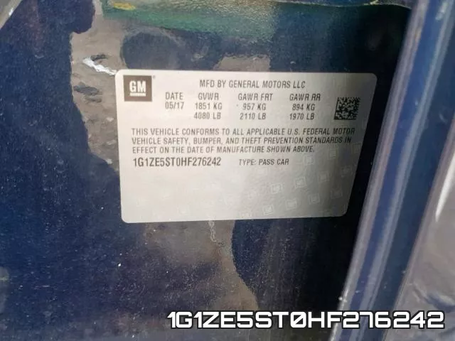 1G1ZE5ST0HF276242 фото 2