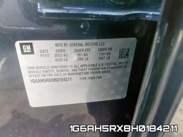 1G6AH5RX8H0184211 фото 2