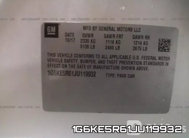 1G6KE5R61JU119932 фото 10