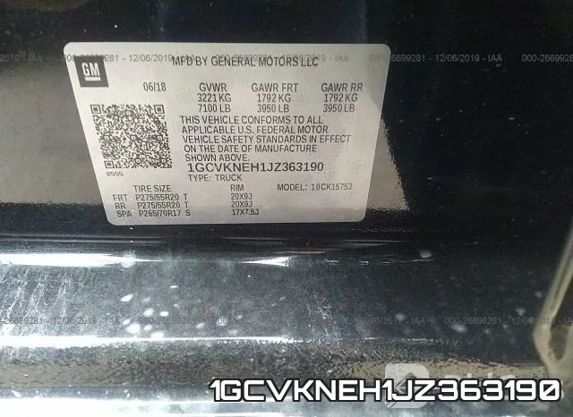 1GCVKNEH1JZ363190 фото 10