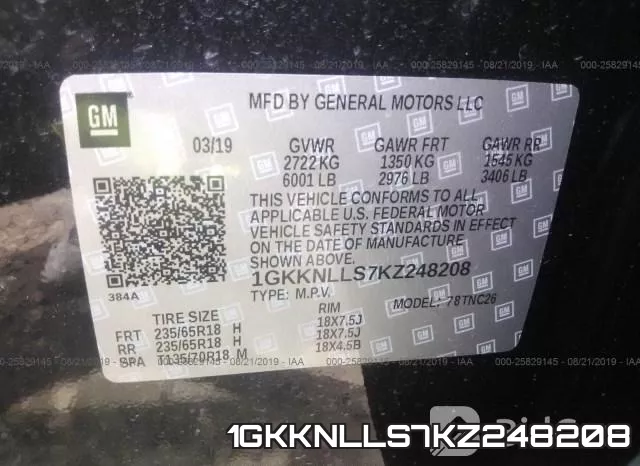 1GKKNLLS7KZ248208 фото 10