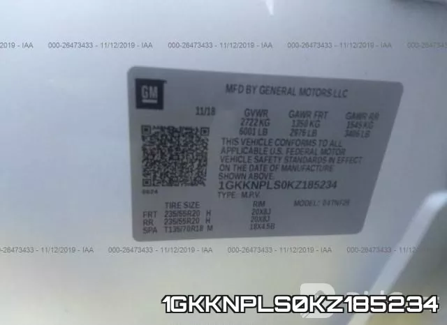 1GKKNPLS0KZ185234 фото 9