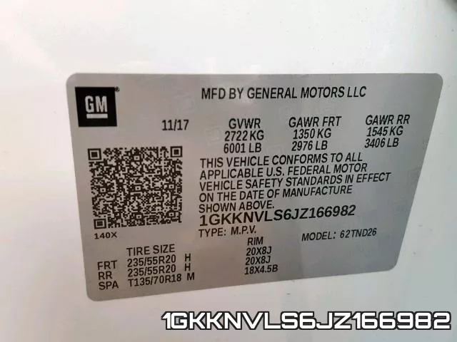 1GKKNVLS6JZ166982 фото 2