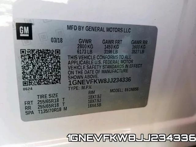 1GNEVFKW8JJ234336 фото 2