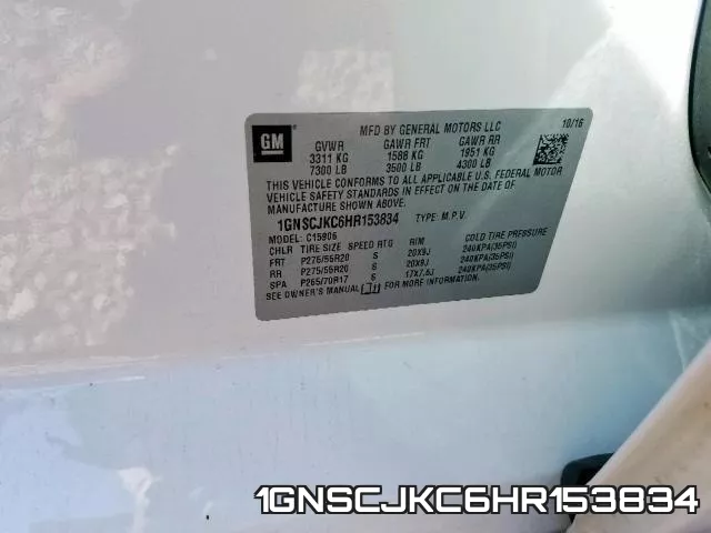 1GNSCJKC6HR153834 фото 2