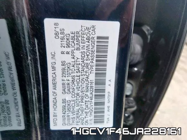1HGCV1F46JA228161 фото 2
