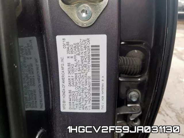 1HGCV2F59JA031130 фото 2