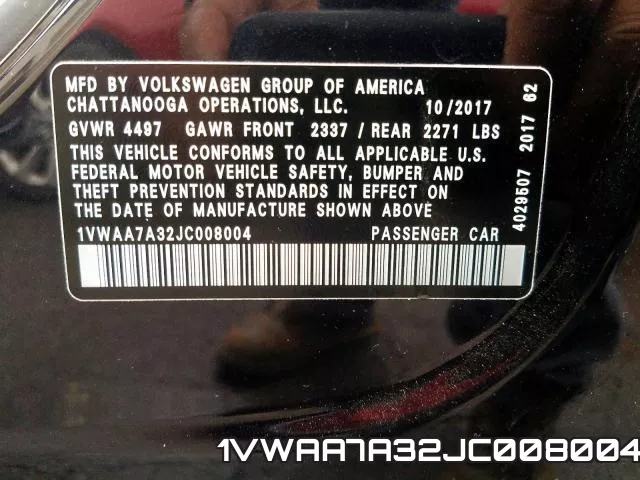 1VWAA7A32JC008004 фото 2