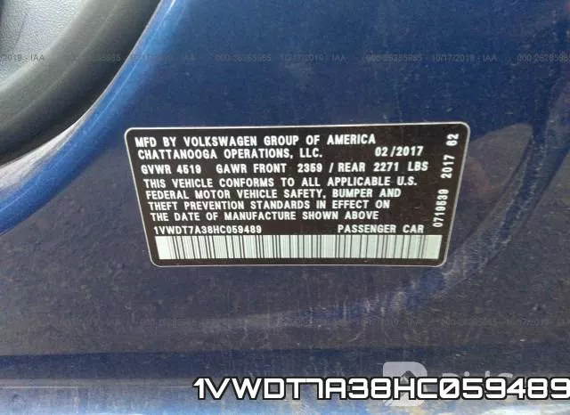 1VWDT7A38HC059489 фото 10