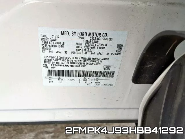 2FMPK4J93HBB41292 фото 2