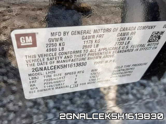 2GNALCEK5H1613830 фото 2