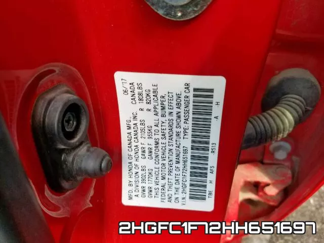 2HGFC1F72HH651697 фото 2