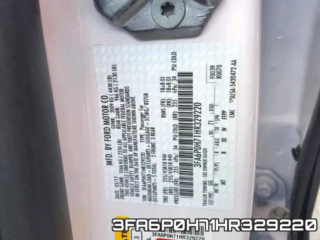 3FA6P0H71HR329220 фото 2