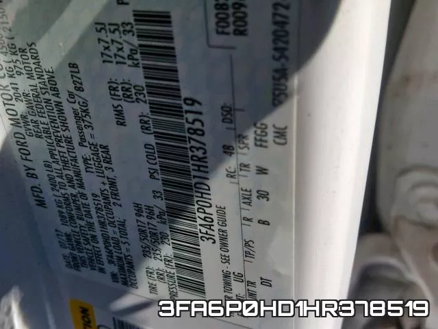 3FA6P0HD1HR378519 фото 2