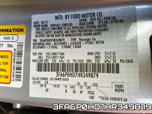 3FA6P0HD7HR349879 фото 2