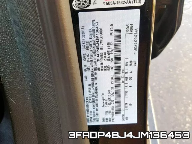 3FADP4BJ4JM136453 фото 2