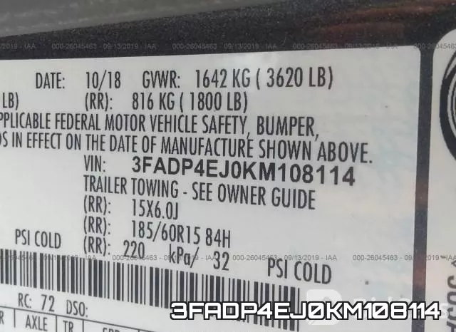 3FADP4EJ0KM108114 фото 10