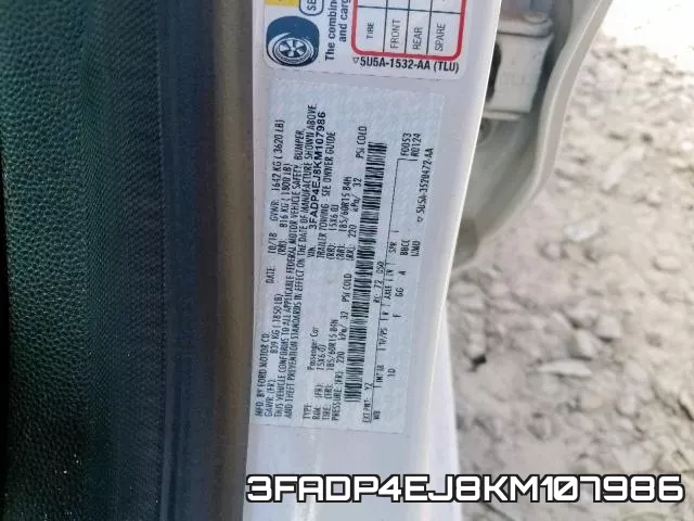 3FADP4EJ8KM107986 фото 2