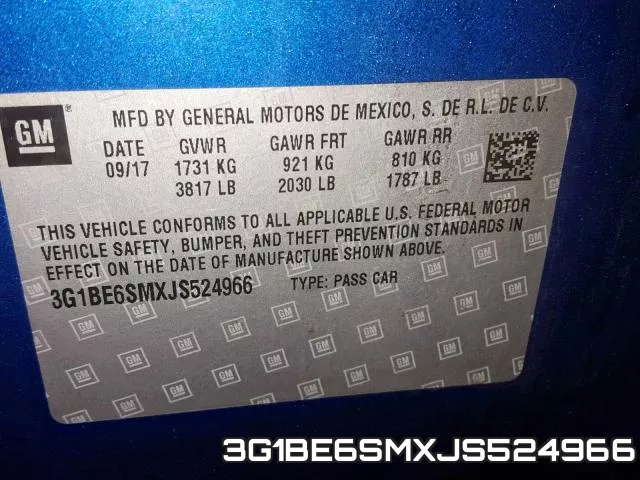3G1BE6SMXJS524966 фото 2