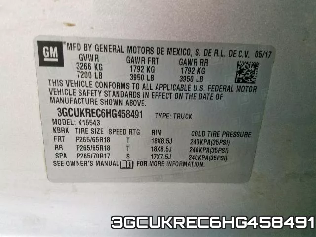 3GCUKREC6HG458491 фото 2