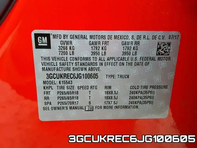 3GCUKREC6JG100605 фото 2