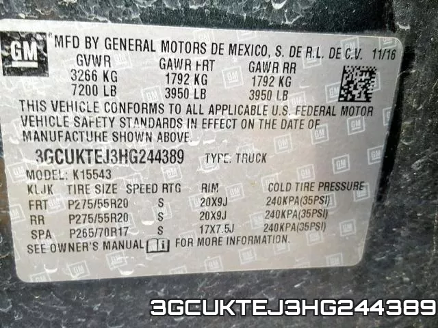 3GCUKTEJ3HG244389 фото 2