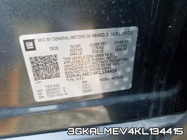 3GKALMEV4KL134415 фото 2