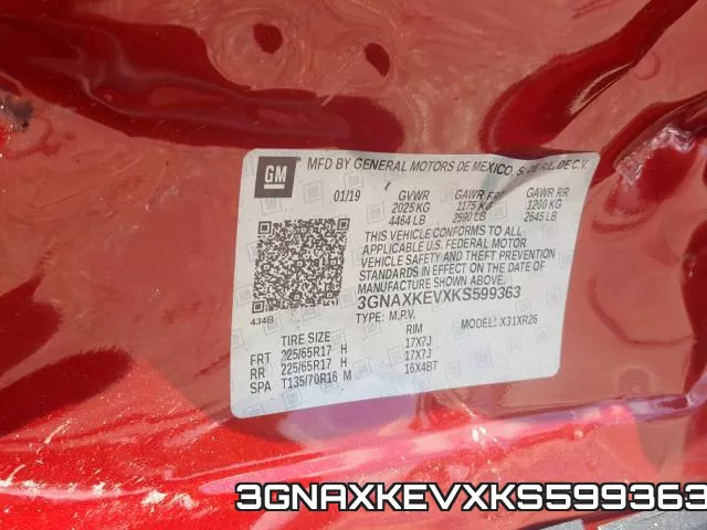 3GNAXKEVXKS599363 фото 2