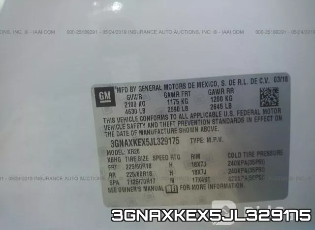 3GNAXKEX5JL329175 фото 10