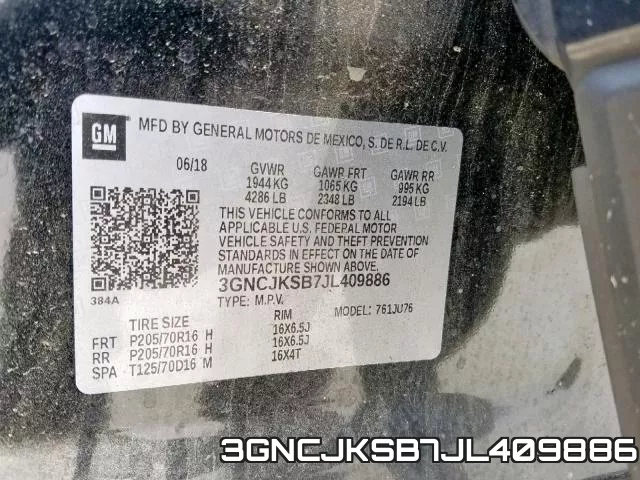 3GNCJKSB7JL409886 фото 2