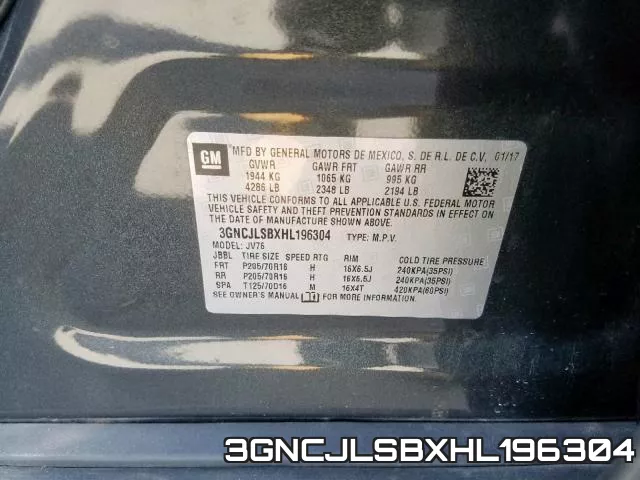 3GNCJLSBXHL196304 фото 2