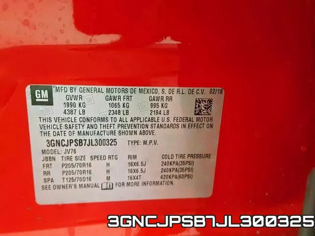 3GNCJPSB7JL300325 фото 2
