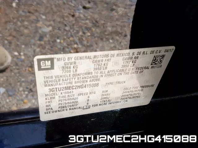 3GTU2MEC2HG415088 фото 2