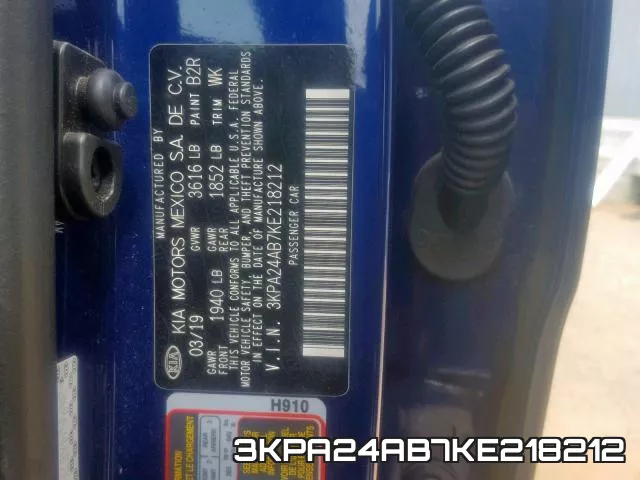 3KPA24AB7KE218212 фото 2