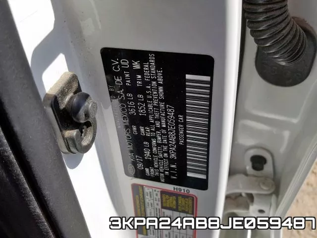 3KPA24AB8JE059487 фото 2