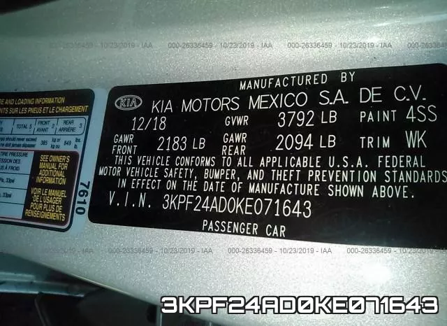 3KPF24AD0KE071643 фото 10