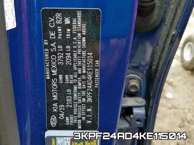 3KPF24AD4KE115014 фото 2