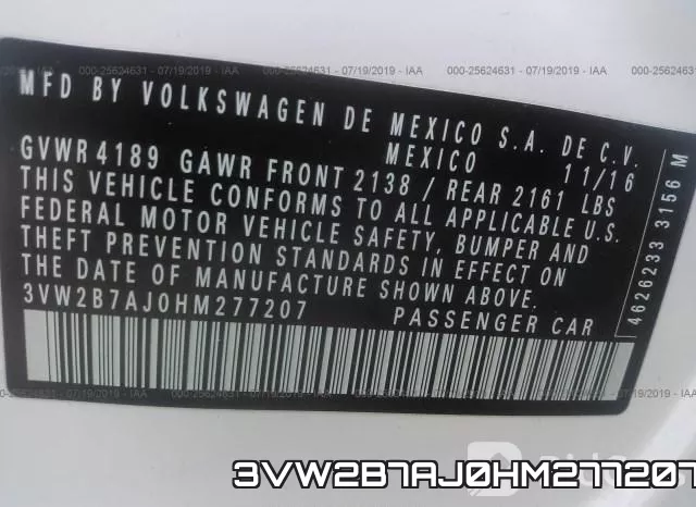 3VW2B7AJ0HM277207 фото 10