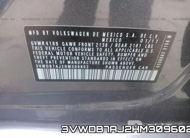 3VWDB7AJ2HM309602 фото 10
