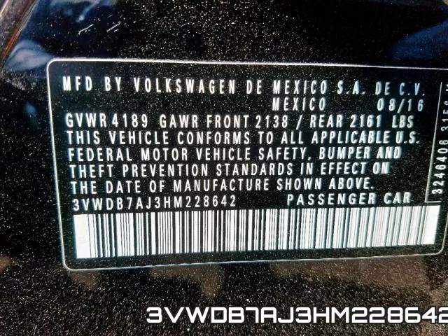 3VWDB7AJ3HM228642 фото 2