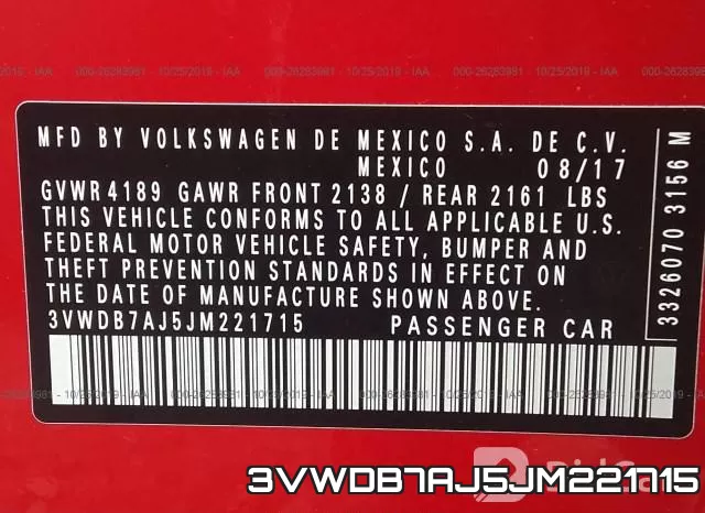 3VWDB7AJ5JM221715 фото 10