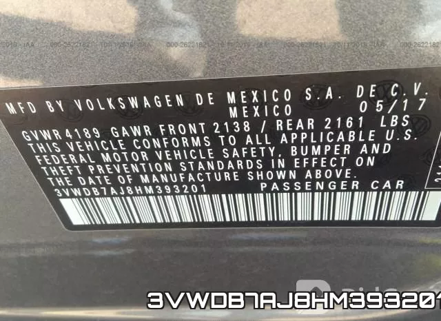 3VWDB7AJ8HM393201 фото 10