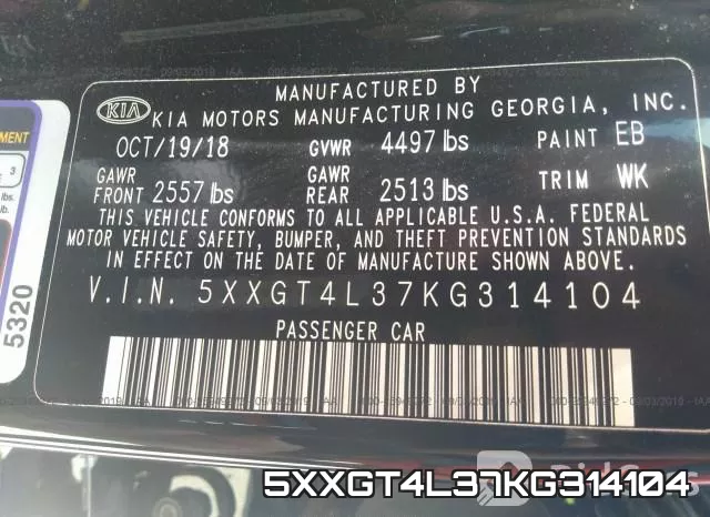 5XXGT4L37KG314104 фото 10