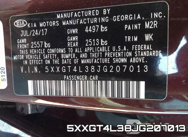 5XXGT4L38JG207013 фото 10