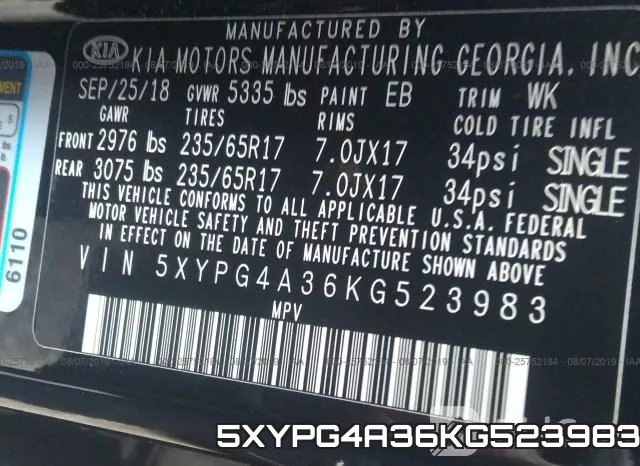 5XYPG4A36KG523983 фото 10