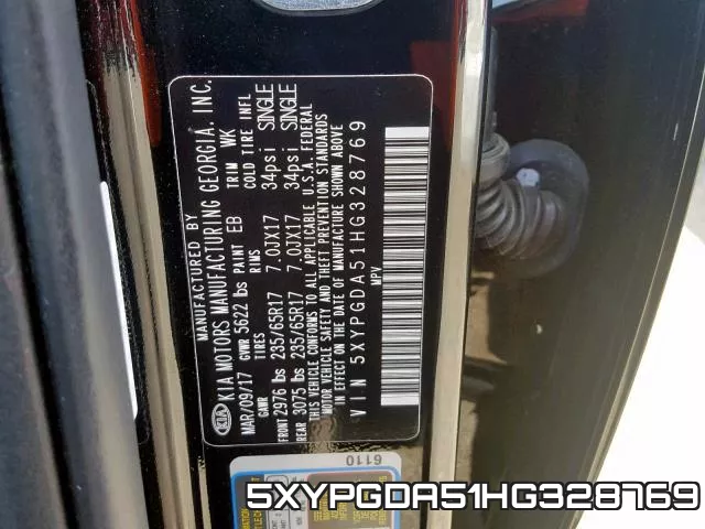 5XYPGDA51HG328769 фото 2