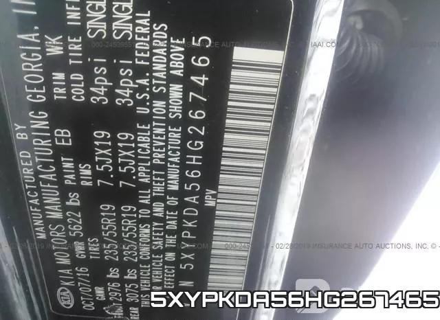 5XYPKDA56HG267465 фото 10