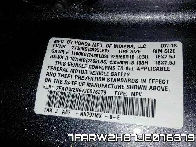 7FARW2H87JE076379 фото 2