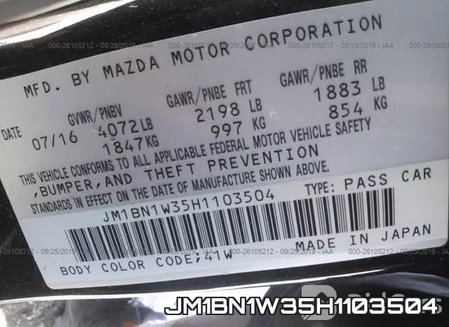 JM1BN1W35H1103504 фото 10